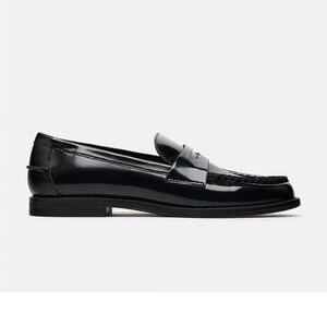 Zara Faux Patent Leather Penny Loafers | Size 7.5